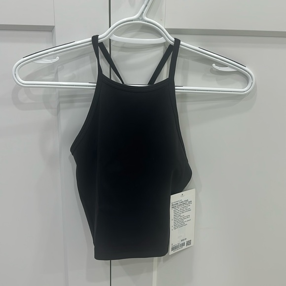 Lululemon Wunder Train High-Neck Cross-Back, Black, size 2 NWT. - Picture 1 of 7